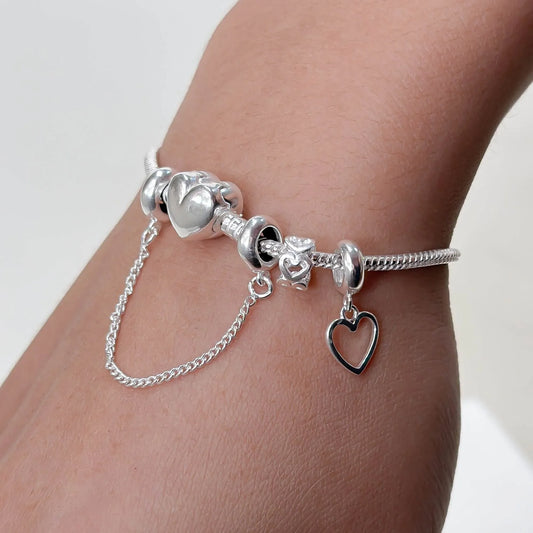 My First Heart Bracelet Kit + Mini Heart Separator Charm + Choose Your Charm + Free Shipping